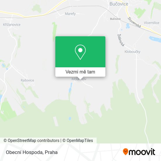 Obecní Hospoda mapa