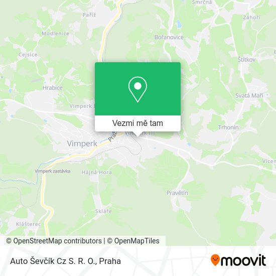 Auto Ševčík Cz S. R. O. mapa