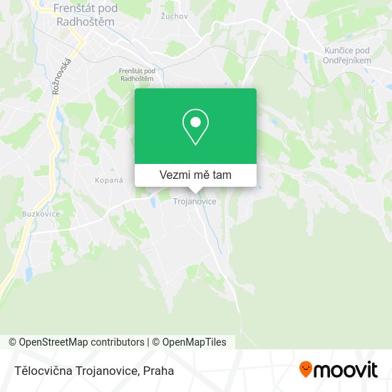 Tělocvična Trojanovice mapa