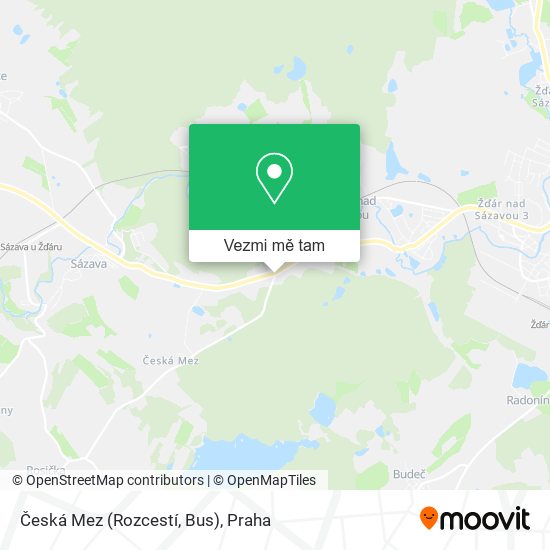 Česká Mez (Rozcestí, Bus) mapa