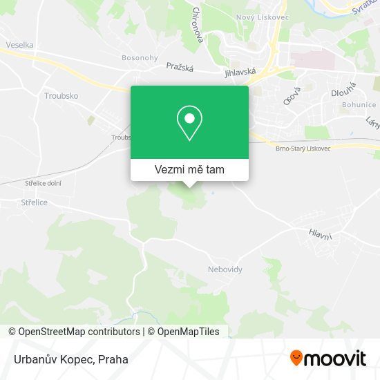 Urbanův Kopec mapa
