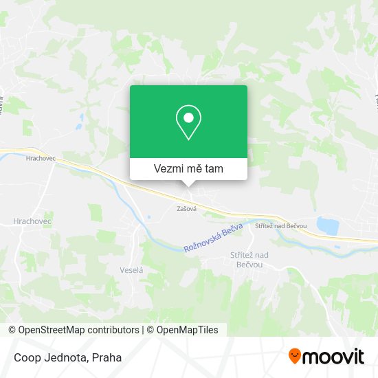 Coop Jednota mapa