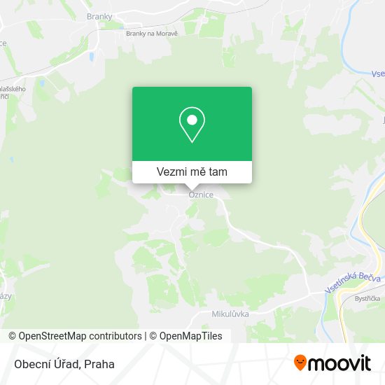 Obecní Úřad mapa