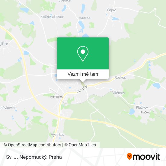 Sv. J. Nepomucký mapa