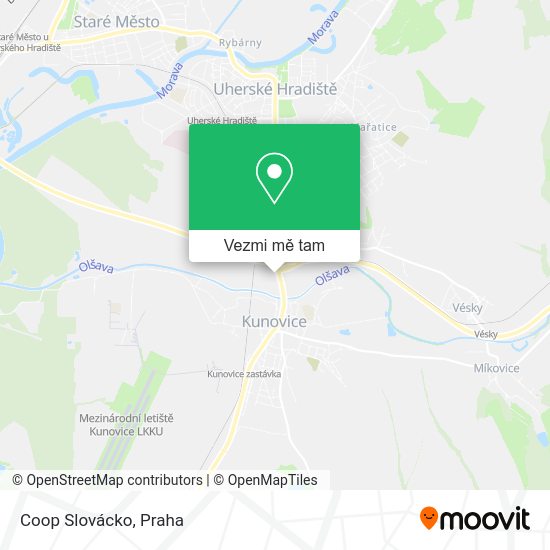 Coop Slovácko mapa