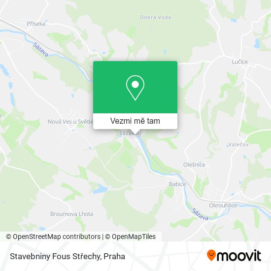 Stavebniny Fous Střechy mapa