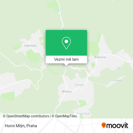 Horní Mlýn mapa