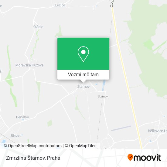 Zmrzlina Štarnov mapa