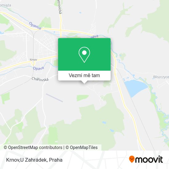 Krnov,U Zahrádek mapa