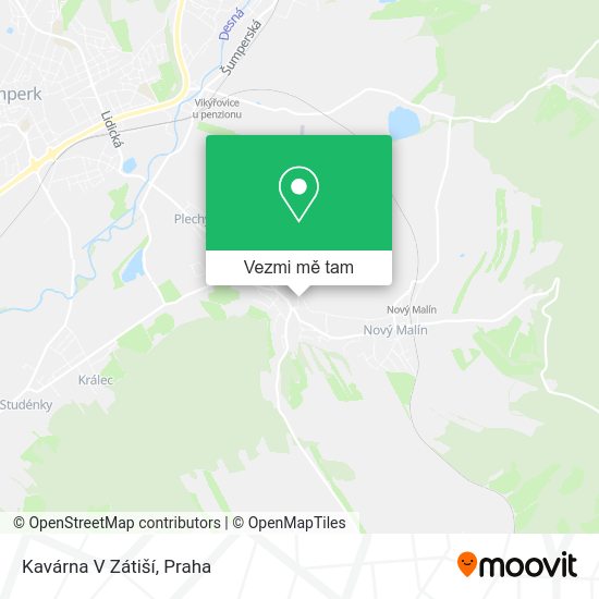 Kavárna V Zátiší mapa