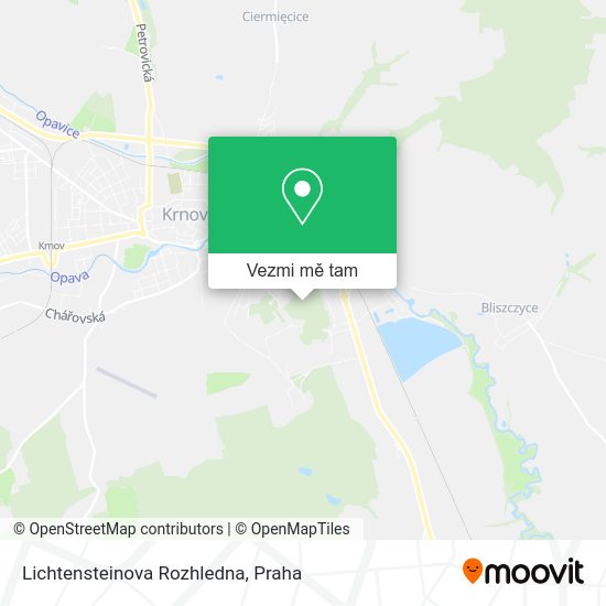 Lichtensteinova Rozhledna mapa