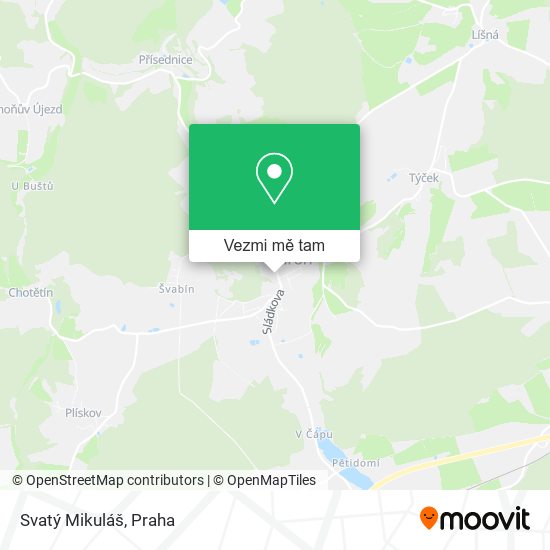 Svatý Mikuláš mapa