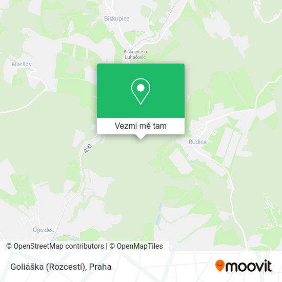 Goliáška (Rozcestí) mapa