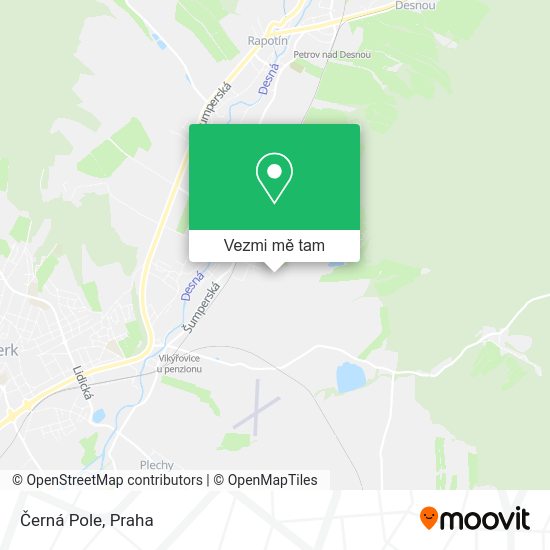 Černá Pole mapa