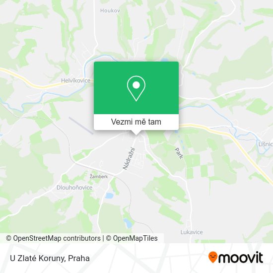 U Zlaté Koruny mapa