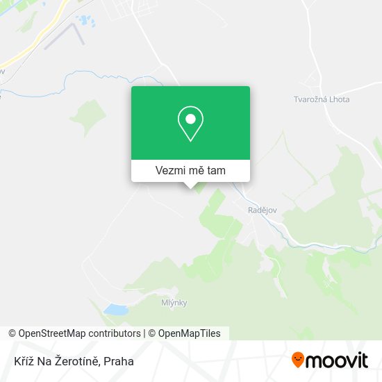 Kříž Na Žerotíně mapa