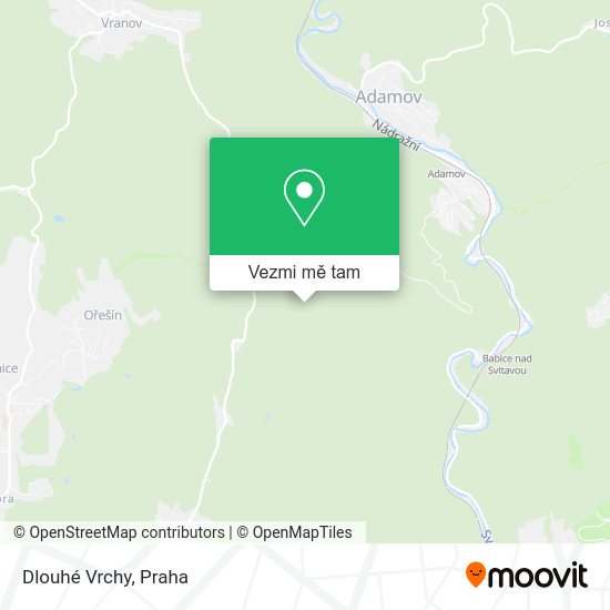 Dlouhé Vrchy mapa