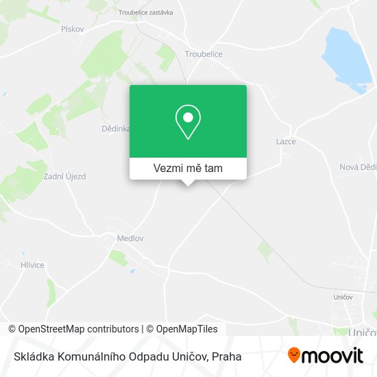 Skládka Komunálního Odpadu Uničov mapa