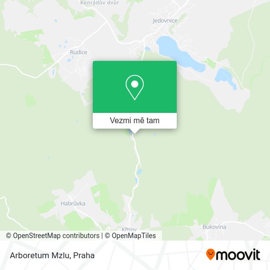 Arboretum Mzlu mapa