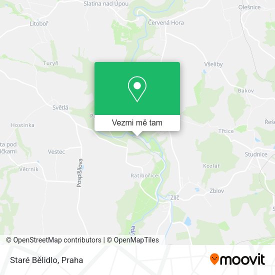 Staré Bělidlo mapa