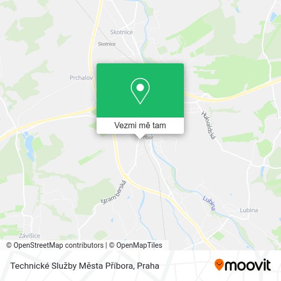 Technické Služby Města Příbora mapa