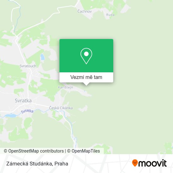 Zámecká Studánka mapa