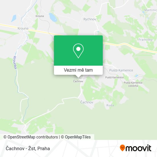 Čachnov - Žst mapa