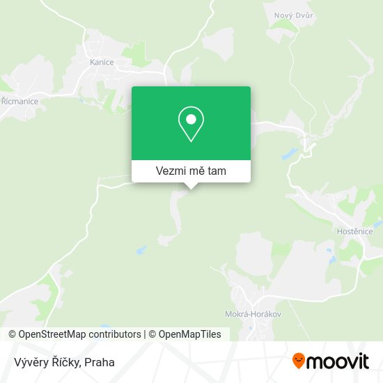 Vývěry Říčky mapa