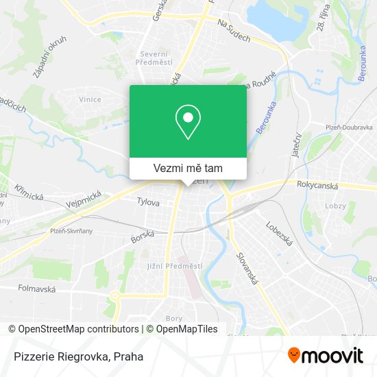 Pizzerie Riegrovka mapa