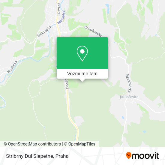 Stribrny Dul Slepetne mapa