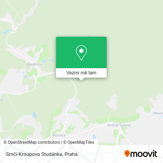 Srnčí-Kroupova Studánka mapa