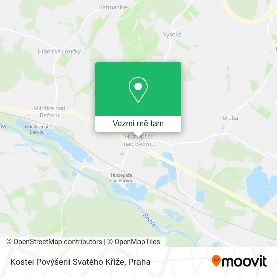 Kostel Povýšení Svatého Kříže mapa
