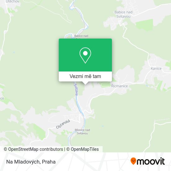 Na Mladových mapa