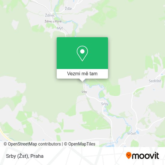 Srby (Žst) mapa