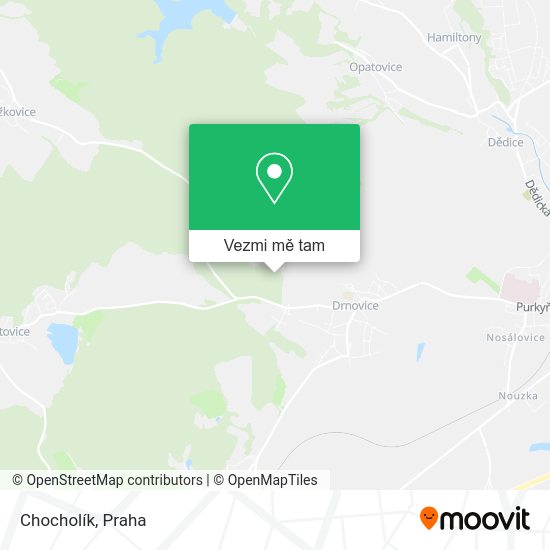 Chocholík mapa