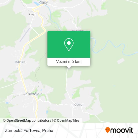 Zámecká Fořtovna mapa