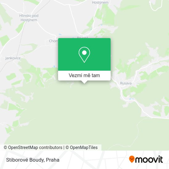 Stiborové Boudy mapa
