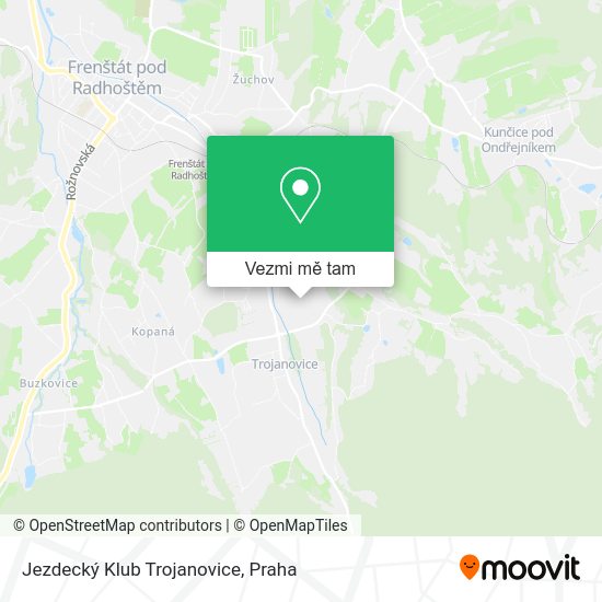 Jezdecký Klub Trojanovice mapa