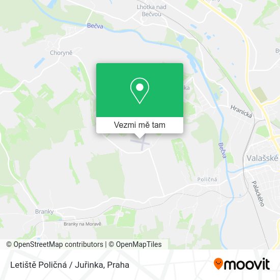 Letiště Poličná / Juřinka mapa