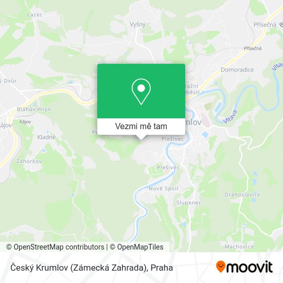 Český Krumlov (Zámecká Zahrada) mapa