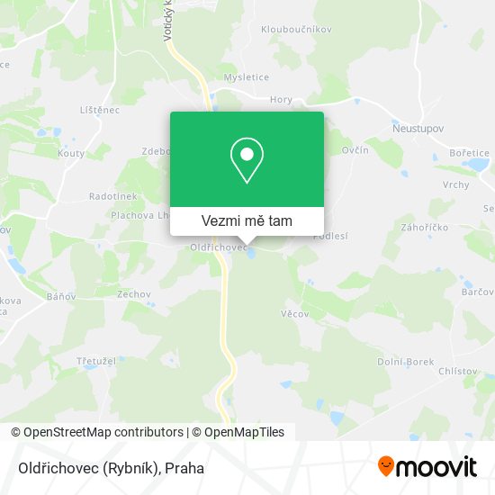 Oldřichovec (Rybník) mapa