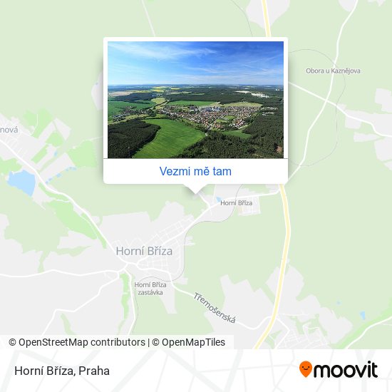 Horní Bříza mapa