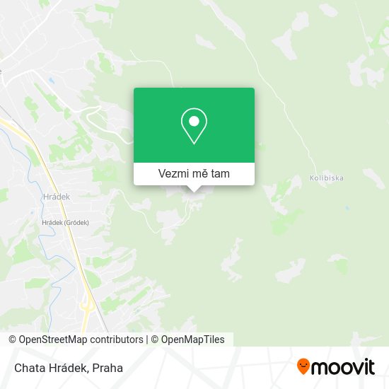 Chata Hrádek mapa