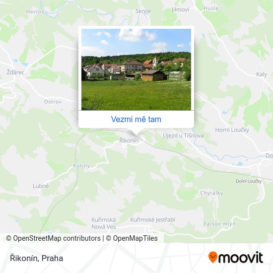 Řikonín mapa