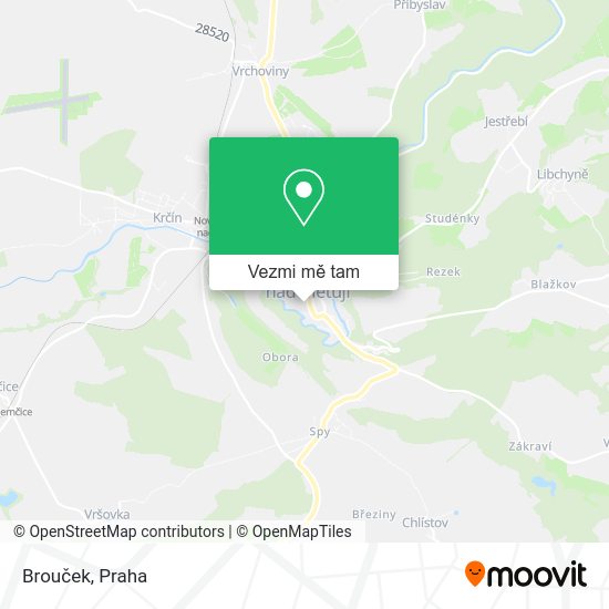 Brouček mapa