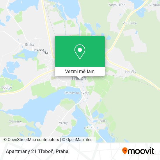 Apartmany 21 Třeboň mapa