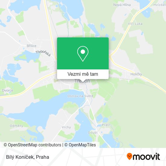 Bílý Koníček mapa