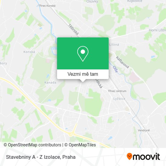 Stavebniny A - Z Izolace mapa