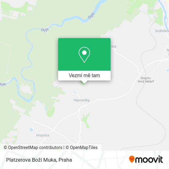 Platzerova Boží Muka mapa