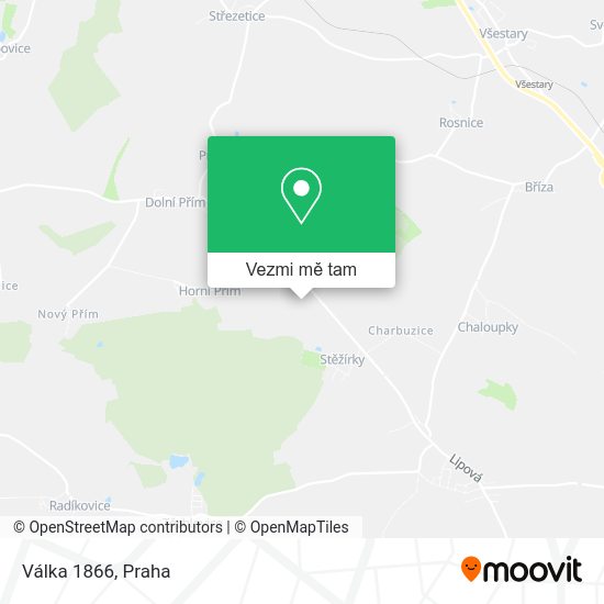 Válka 1866 mapa